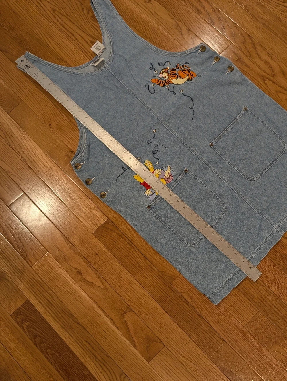 The Disney Catalog Winnie the Pooh & Tigger Embroidered Denim Dress XL - Picture 14 of 16